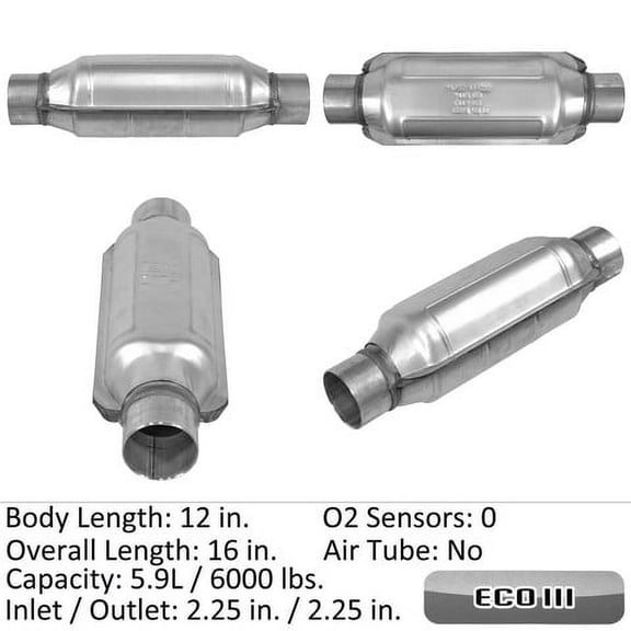 Fits/For Eastern Catalytic Catalytic Converter Universal P/N:92775 Fits select: 2011-2014 FORD F150, 2006-2008 DODGE RAM 1500