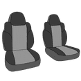 thumbnail image 3 of CalTrend Front NeoSupreme Seat Covers for 2018-2021 Honda Civic - HD242-03NN Charcoal Insert with Black Trim, 3 of 3