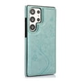 thumbnail image 6 of Compatible with Galaxy S23 Ultra Case Wallet with Card Holder,Embossed Butterfly Pattern PU Leather Double Magnetic Buttons Flip Shockproof Protective Cover for Samsung Galaxy S23 Ultra, Mint Green, 6 of 9