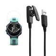 thumbnail image 1 of LAICAIW for Garmin Forerunner 735xt Charger Charging Clip Synchronous Data Cable + X2 Free Glass Screen Protector for Garmin Foreruuner 735 Smart Watch, 1 of 6