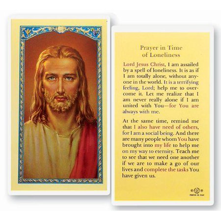 

Prayer in Time of Loneliness Laminated Catholic Prayer Holy Card with Prayer on Back Pack of 25