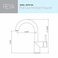 thumbnail image 6 of Houzer REYPO-861-BN 11.8125" Faucet Hole Brass Brushed Nickel Reya Pull Out Kitchen Faucet, 6 of 9