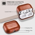 thumbnail image 4 of Funda ICARER AirPods Pro 3 100% piel auténtica marrón, 4 of 6