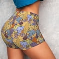 thumbnail image 4 of Daiia Cycling Elephant On Bicycle In Park Pattern Women's Workout Shorts Biker Shorts - High Waisted Workout Spandex Tummy Control Gym Running Yoga Shorts-Large, 4 of 8