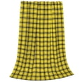 thumbnail image 2 of Balery Yellow Checkered Plaid Manta de Felpa Suave y Acogedora – Cobija de Franela Aterciopelada para Cama, Lavable y Cálida para Sofá, Mascotas, Transpirable-60"x50", 2 of 7