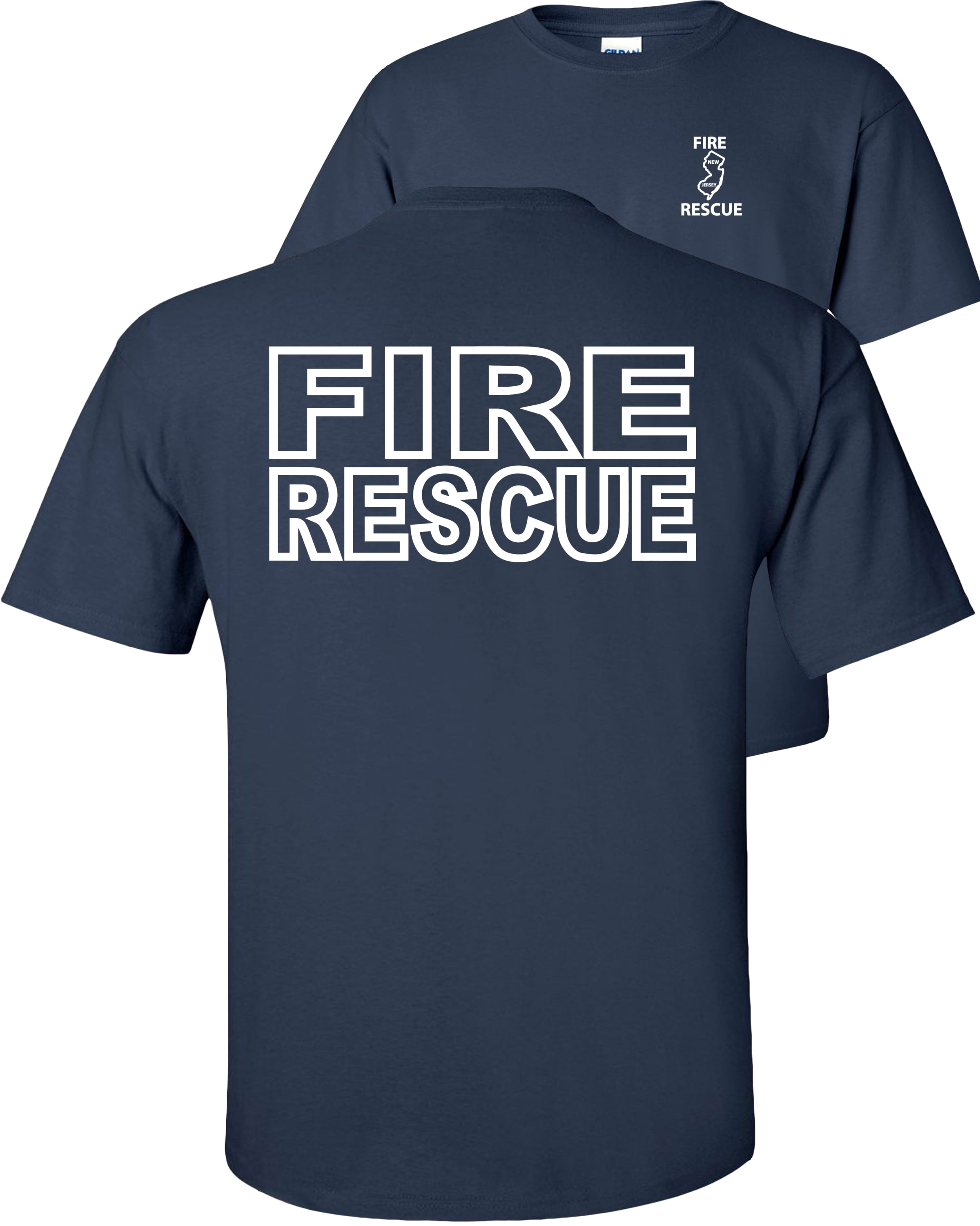 Fair Game Fire Rescue T-Shirt All US 50 States fire and rescue-Navy-M ...