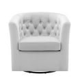 thumbnail image 6 of Modway Prospect Tufted Performance Velvet Swivel Armchair in Light Gray, 6 of 9