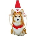 thumbnail image 3 of PEACNNG Christmas Pet Clothes Running Santa Dog Costume, Funny Dog Costume Dressing up Xmas Party Dog Christmas Outfits Dog Cat Clothes for Small Large Dogs Pet, 3 of 5