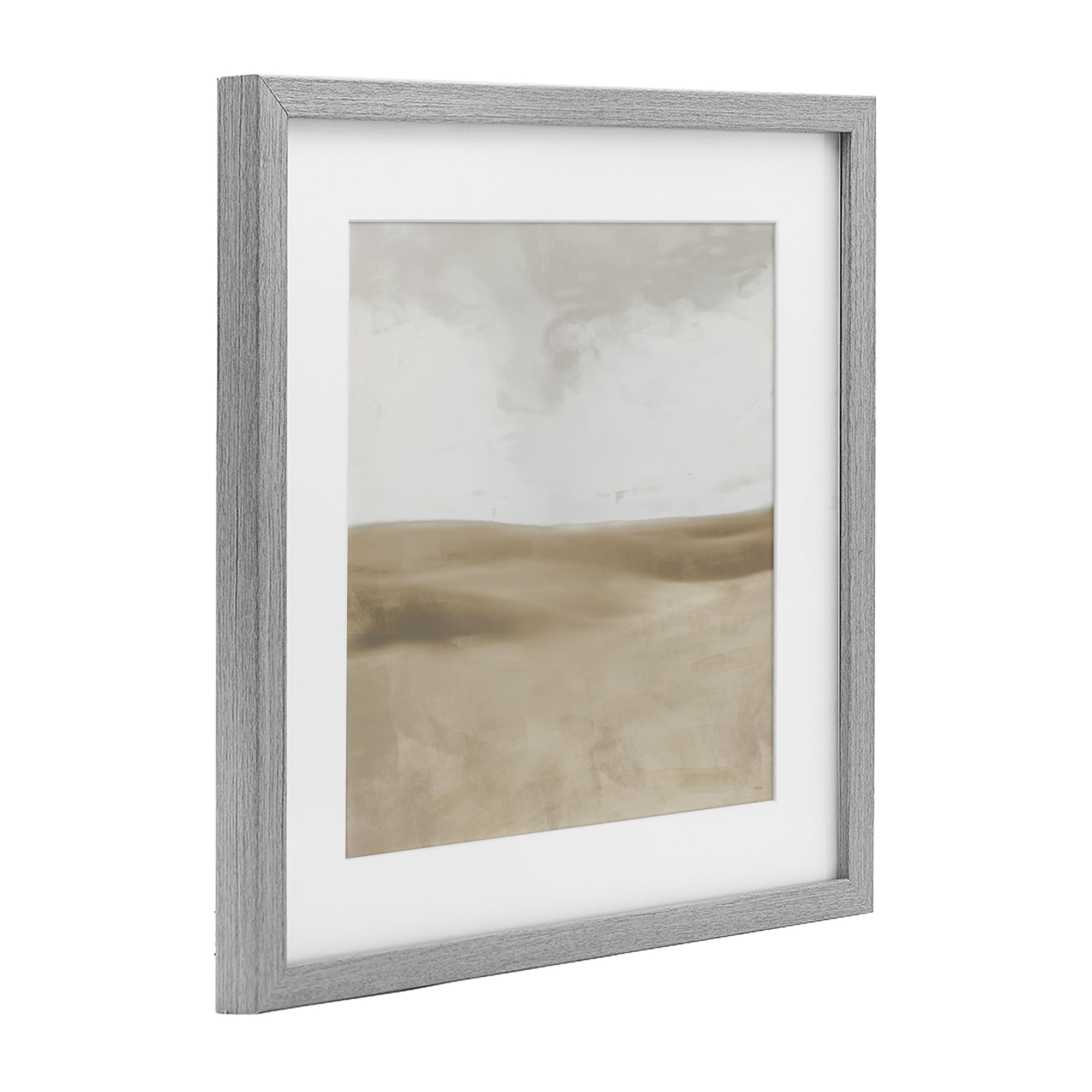 Stupell Industries Smooth Neutral Hills Gray Framed Print Under Glass, design by Dan Meneely