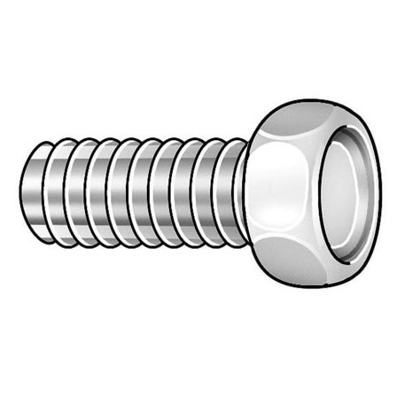 #10-32 x 3/4 in External Hex Hex Machine Screw, Zinc Plated Steel, 100 PK