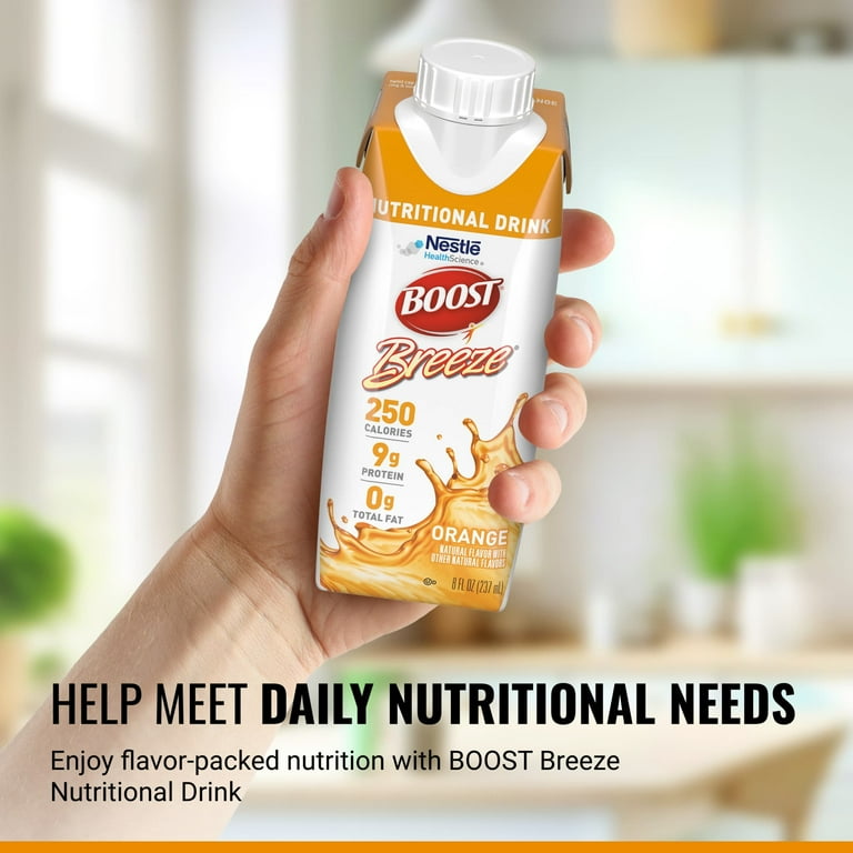 BOOST, Nutritional Drink, 8 fl oz, Pack of 24 Orange Prisma
