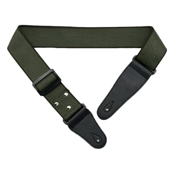 SIEYIO Weaving PU Ends Guitar Strap, Soft Adjustable Comfortable Cotton Acoustic Guitar Strap for Electric Guitar Bass
