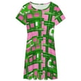 thumbnail image 3 of Pink & Green Fashions & Products! Dress Fashion Beach Short Sleeve Dresses Female Party Printed Sundress, 3 of 7