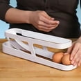 thumbnail image 4 of Contenedor de almacenamiento de huevos para refrigerador, rodante, soporte para huevos para refrigerador, almacenamiento y organizadores de huevos para refrigerador, cestas para huevos, 4 of 4