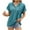 Mint Green, variant on Taqqpue Women's Casual Summer Hoodies Short Sleeve Drawstring Hoodies Tops Button Front V Neck Pullover T-Shirts Tops 2025