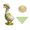 🥝 Green_New#486, variant on Spring Porch Goose Outfit Set Daisy Floral Duck Statue Hat Bandana Accessory • Boho Cottagecore Garden Goose Clothes Decor Summer Outdoor