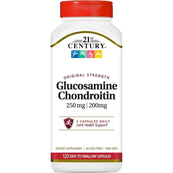 21st Century Glucosamine / Chondroitin, Original Strength, 120 Easy to Swallow Capsules