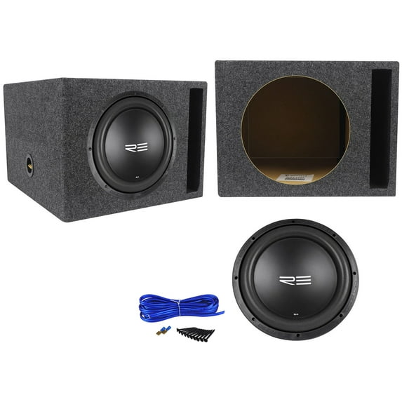 RE Audio SXX12D2 V2 SXXV2 12" 1200w RMS Car Subwoofer+Vented Sub Box Enclosure