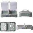 thumbnail image 4 of Jabonera portátil y versátil de PVC con tapa para viajes, senderismo, camping, cocina o baño - Azul nórdico, 4 of 5