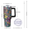thumbnail image 2 of OBREWU Pioneer Flower Tumbler with Handle and Lid,40oz Pioneer Flower Double Wall Vacuum Insulated Tumbler,Pioneer Flower Cups Gift for Women and Men, 2 of 7