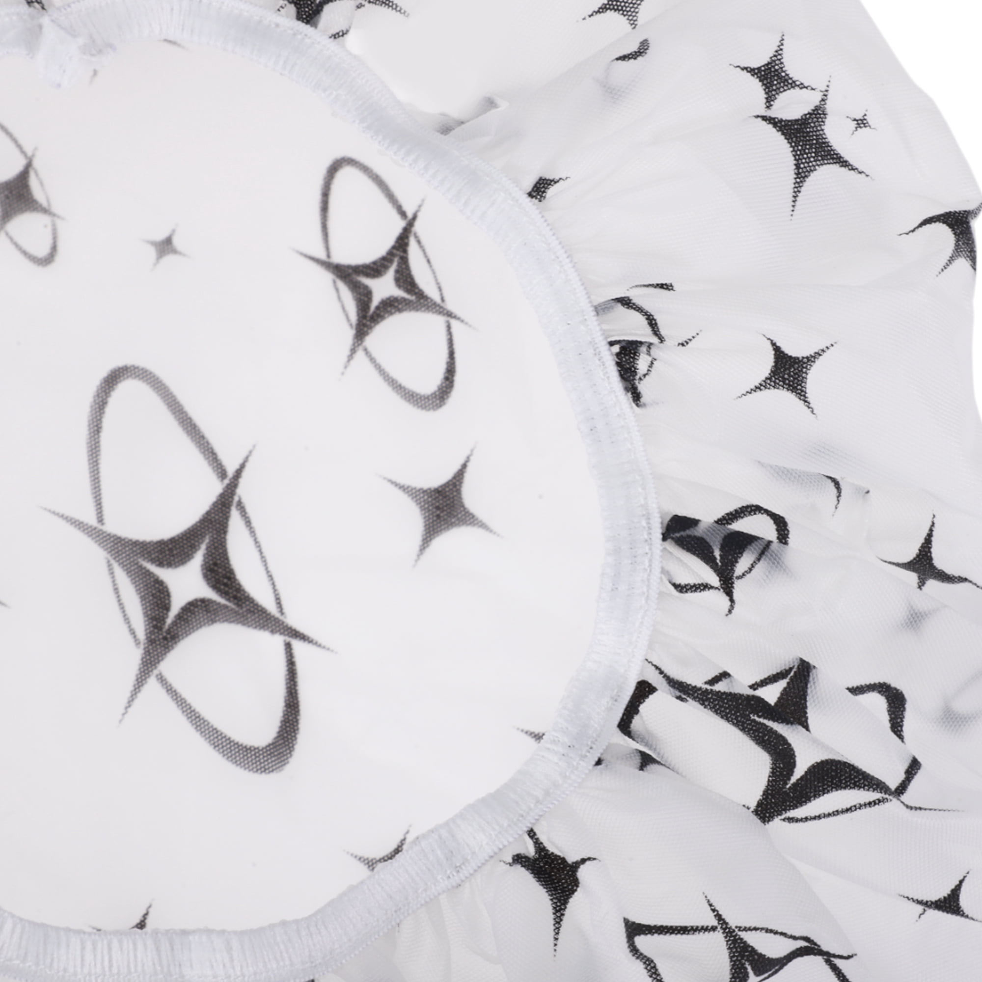 Unique Bargains Fish Single Layer Shower Cap 5 Pcs Black, White