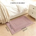 thumbnail image 3 of Yiannan 20x32 Inch Cotton Bath Rug, Soft Absorbent Non Slip Mat, Machine Washable Non Shedding, Fashionable Mat for Bathroom, Kitchen and Laundry,Pink, 3 of 8