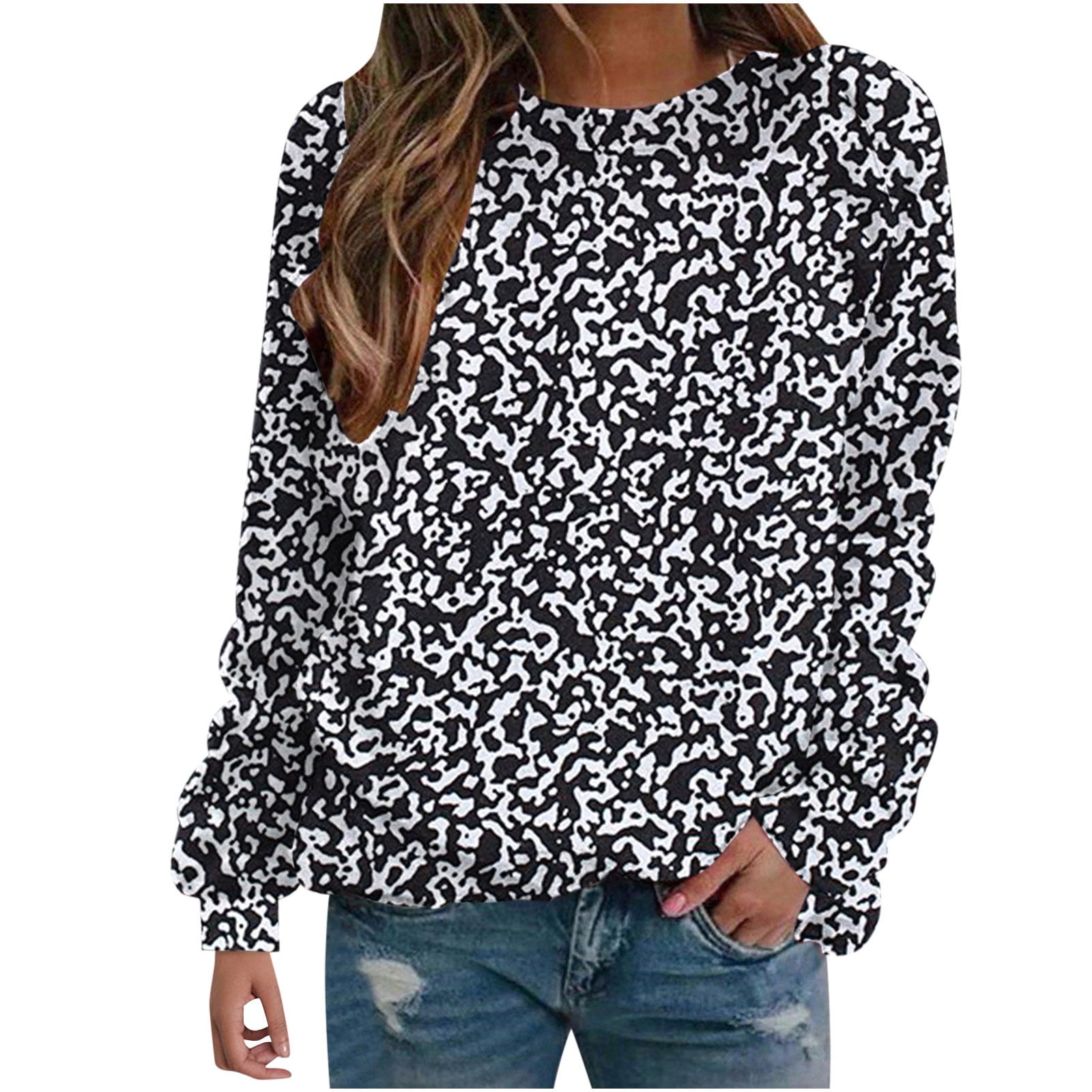 Amtdh Shirts Clearance Vintage Womens Swearshirts Western Graphic