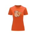 thumbnail image 2 of Playera Blusa De Capibara Comiendo Pizza Ropa Divertida Para Mujer Capibara Color Anaranjado Talla Chica Marca Emil SaEs, 2 of 4