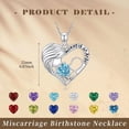 thumbnail image 6 of Taioiat Miscarriage Gifts Mommy of An Angel Necklace for Women Mom White Gold Plated Heart Pendant with March Birthstone Loss of Pregnancy Sympathy Jewelry Mothers Day Memorial Gift, 6 of 7
