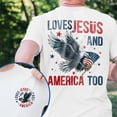 thumbnail image 2 of FLAGWIX Loves Jesus And America Too Independence Day 4th Of July T-Shirt TQN3143TS - Father's Day, Gifts For Men, Husband Gifts - Mens T-shirts, America T-Shirt, 4th of July T-Shirt, 2 of 6