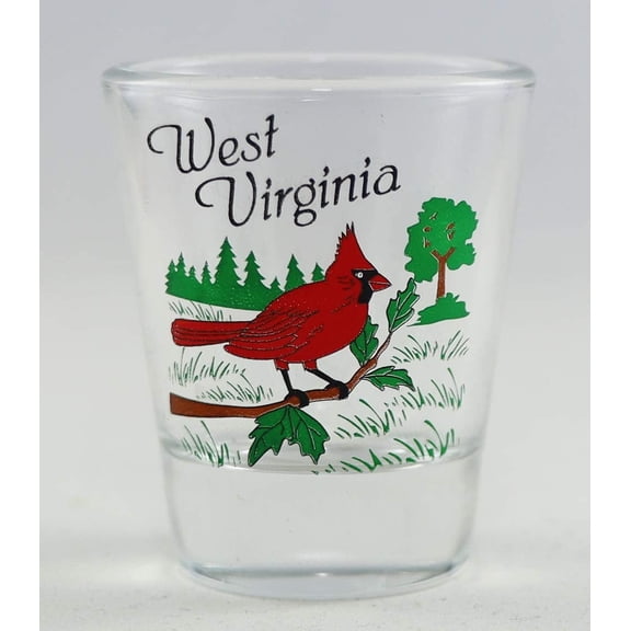 West Virginia Cardinal Scene Shot Glass