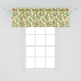 thumbnail image 2 of Ambesonne Tangerine Window Valance, Vintage Mandarins Flowers, 54" X 18", Orange Olive Green, 2 of 3