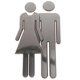 thumbnail image 1 of Restroom Identification Signs Men Women Bathroom Signs 1Pair, 1 of 4