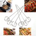 thumbnail image 6 of ABCISI Metal Skewers,Stainless Steel Standing Kebab Skewers Air Fryer Skewers,Reusable BBQ Accessories Vertical Skewer Sticks for Fruit Meat BBQ Kabob,18 Pieces,4Inches, 6 of 6
