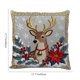 thumbnail image 3 of xihome Funda de cojn cuadrada de lino con forma de muñeco de nieve navideño de 45x45 cm. Decoracin festiva para el hogar., 3 of 6