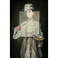 thumbnail image 2 of Kayen-Mouthaan, Carola 23x32 White Modern Wood Framed Museum Art Print Titled - Paintng Myself, 2 of 4