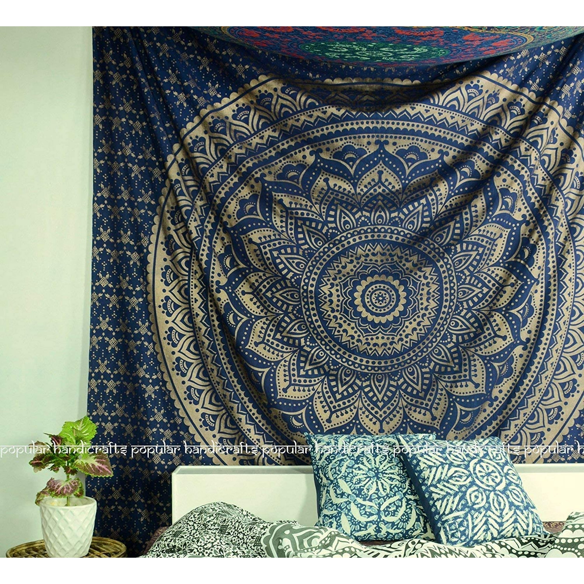 Tapestry blue and grey shop