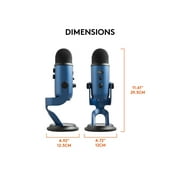 Blue Yeti USB Microphone - Midnight Blue - Ultimate USB microphone - 3 condenser capsules - 4 recording patterns - 20Hz - 20kHz