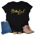 thumbnail image 3 of Theme Park Magical Gold Foil Metallic Shirt Family Vacation Tank Top Disneyworld Unisex T-Shirt Adult Ladies ( 3X-Large, Black), 3 of 4