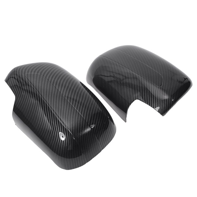 Cubierta de espejo retrovisor lateral del conductor y pasajero para Lexus RX350, par de fibra de carbono negra