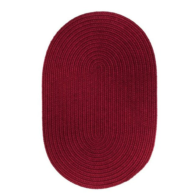 Rhody S157B018X012 Tapis Panier en Laine Solide Vin Rouge
