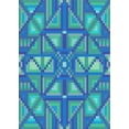 thumbnail image 1 of Ahgly Company Indoor Rectangle Patterned Turquoise Green Novelty Area Rugs, 7' x 9', 1 of 6