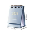thumbnail image 2 of Small Desk Calendar 2026 Solid Color Paper Desktop Calendar with 12-Month Layout, 4.8 in x 3 in x 2.5 in Display Size, Foldable to 8.66 in x 2.99 in x 0.39 in, 2 of 6