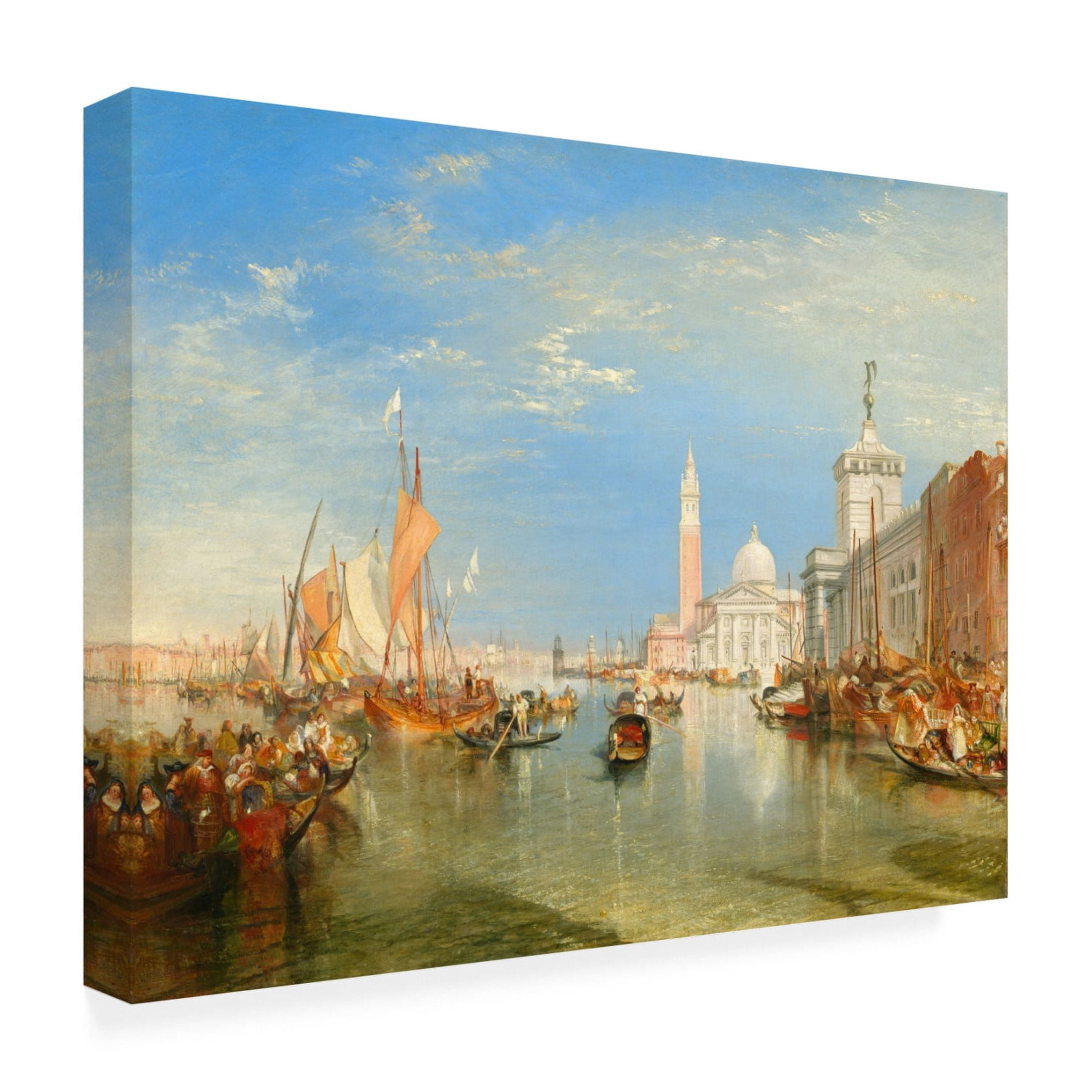 Joseph Mallord William Turner 'Venice The Dogana and San Giorgio Maggiore, 1834' Canvas Art - 19 x 14 Inches