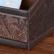 thumbnail image 5 of Caja de almacenamiento retro de cuero PU para cosméticos, mando a distancia, teléfono, mesa, organizador para el hogar y la oficina, 5 of 8