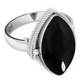 thumbnail image 3 of Natural Black Onyx Ring 925 Sterling Silver Handmade Jewelry, 3 of 9