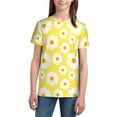thumbnail image 2 of Fuzoiu Daisies Flowers Print Youth Short Sleeve T-Shirt,Youth Dry-Fit Active Athletic T-Shirt,Short Sleeve Tops Tees for School, Sports, and Casual Wear, 2 of 6
