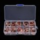 thumbnail image 1 of 200Pcs Copper Washer Gasket Nut Bolt Set Flat Seal Sealing O ring Solid Gasket Assortment Kit Car Engine Oil Gasket Sump Plug, 1 of 4