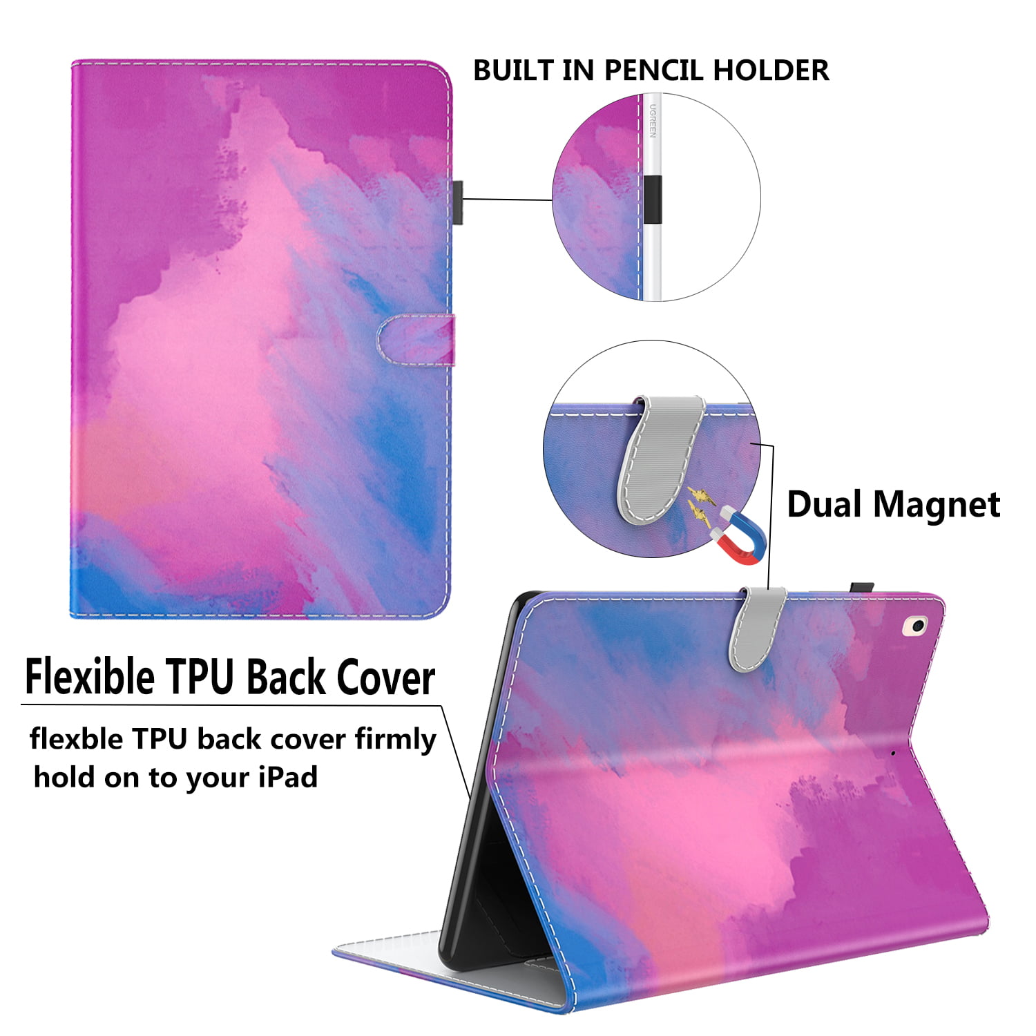 New for iPad 10th 10.9 2022 9th 8th 7th 6th 5th Generation Case For i-Pad  2017/2018 Pro 9.7 10.5 11 AIR4321 Mini 123456 high-quality soft leather  cover