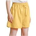 thumbnail image 3 of Pounoo New 2025 Shorts for Girls 4-16 Cozy Solid Summer Shorts Elastic Waisted Breathable Girls Shorts 7-8, 3 of 8